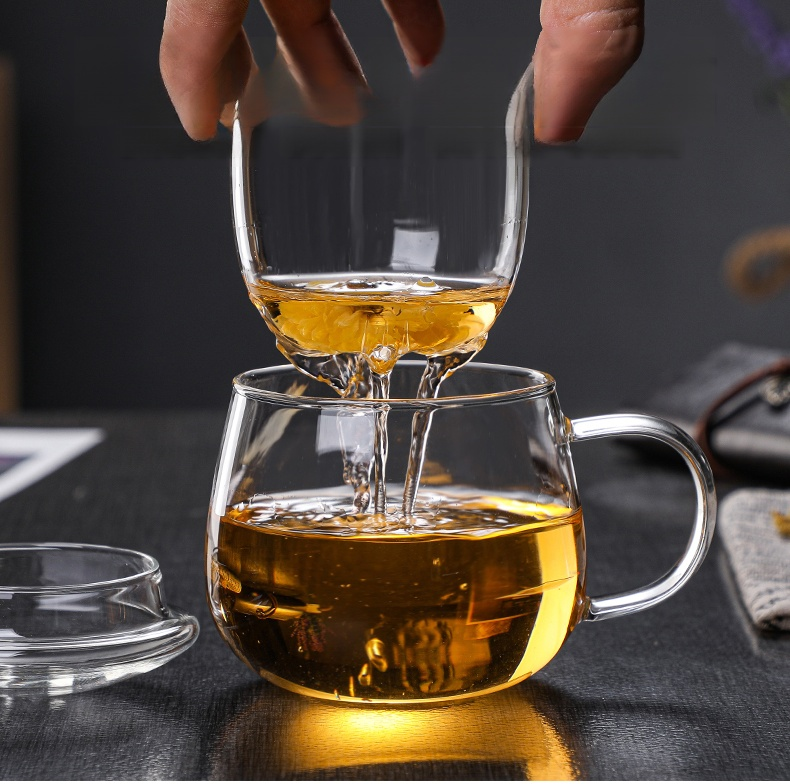 雙層高硼矽玻璃過濾茶杯