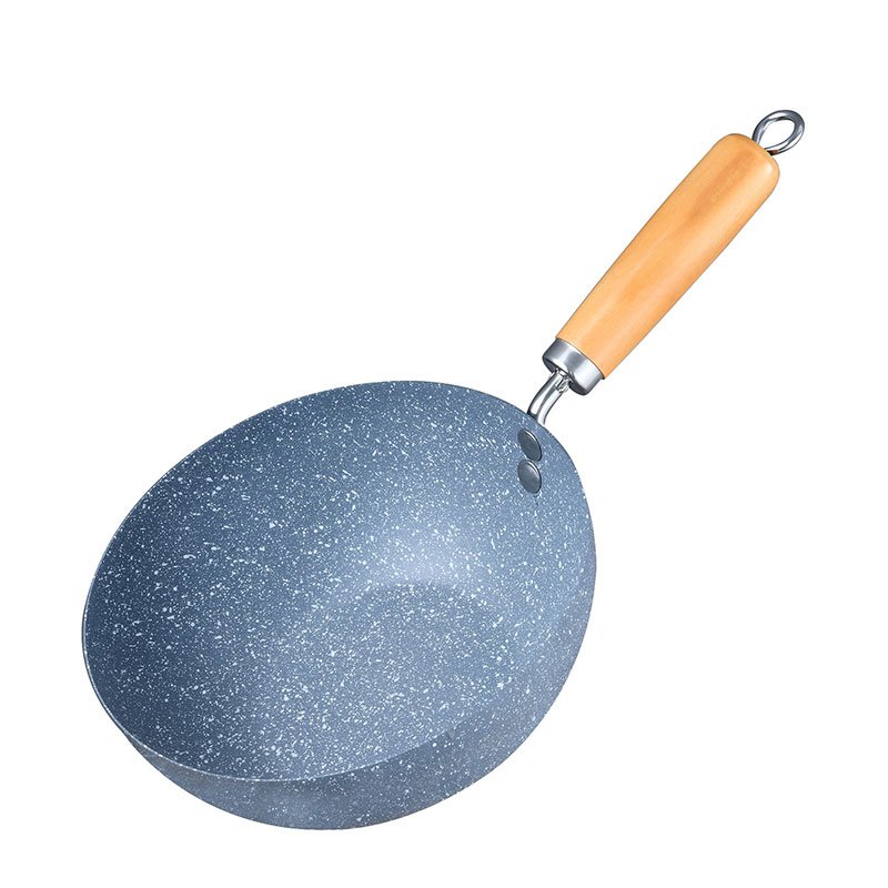 Japanese style hammer patterned small wok