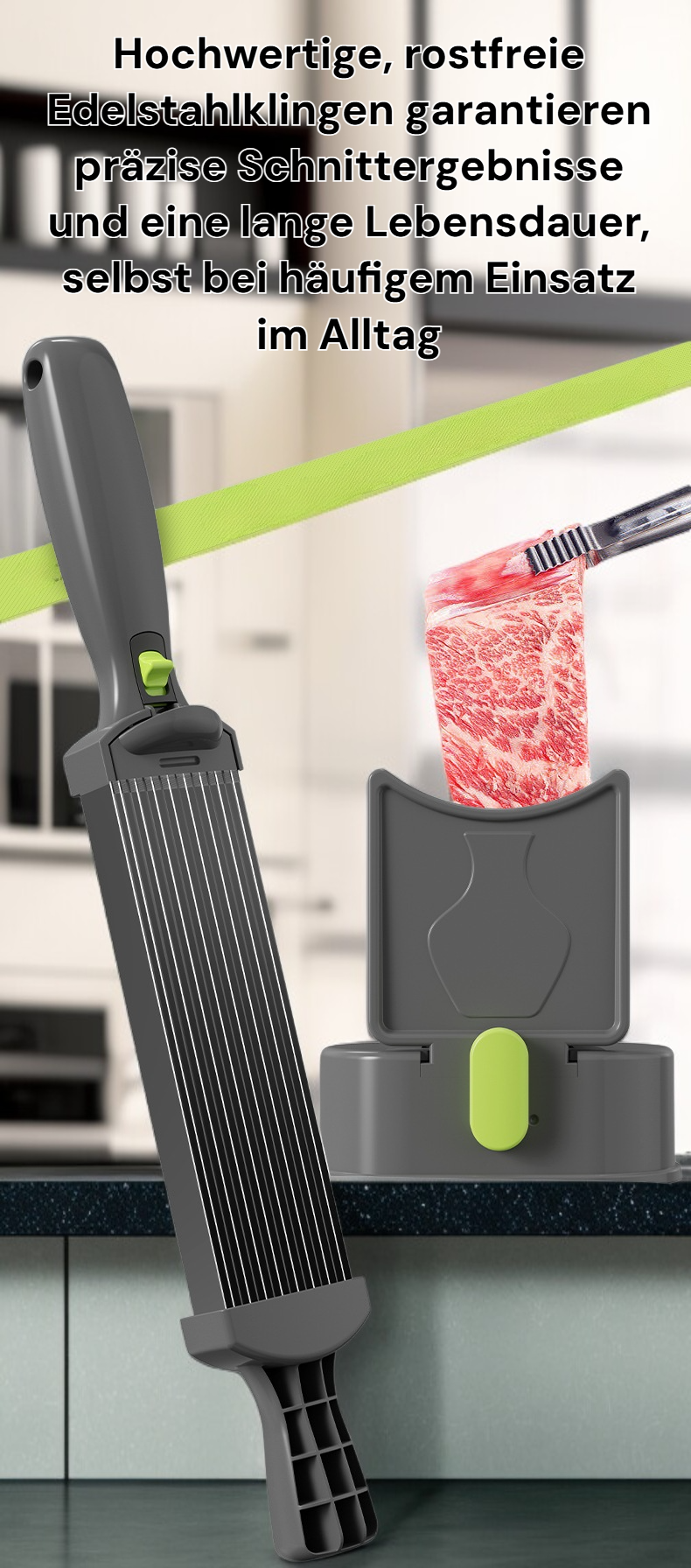 Multifunktionaler Küchen- und Haushaltsschneider in moderner Küche