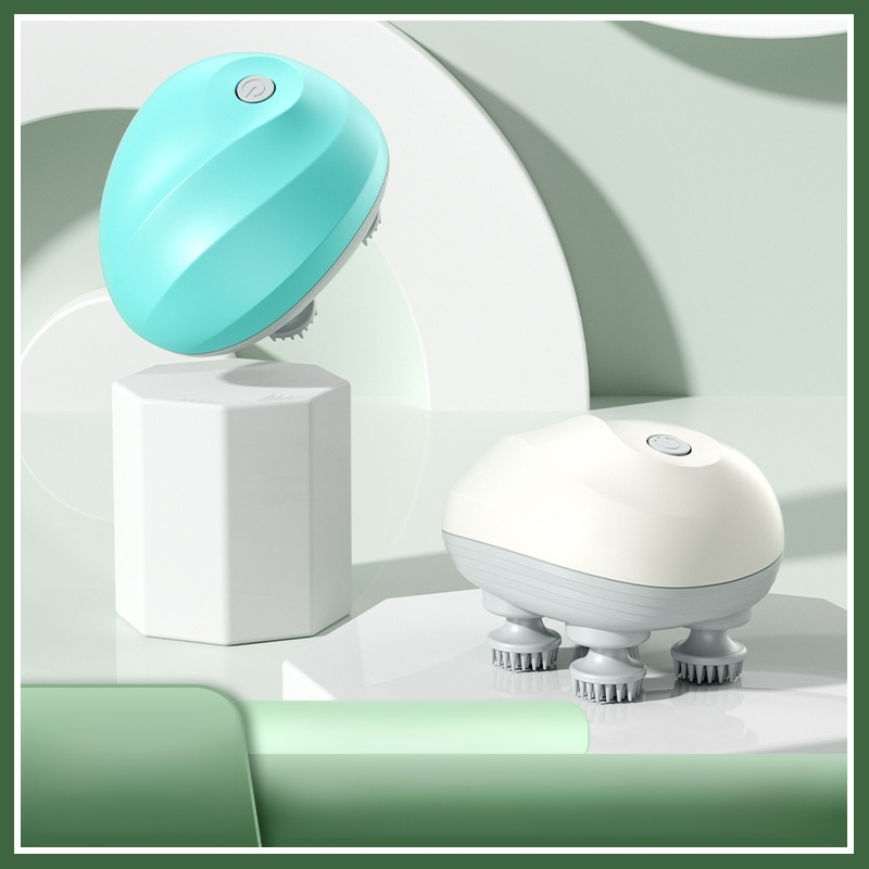 Mini masajeador de cabeza inteligente, masajeador eléctrico impermeable, fisioterapia, amasado, arte