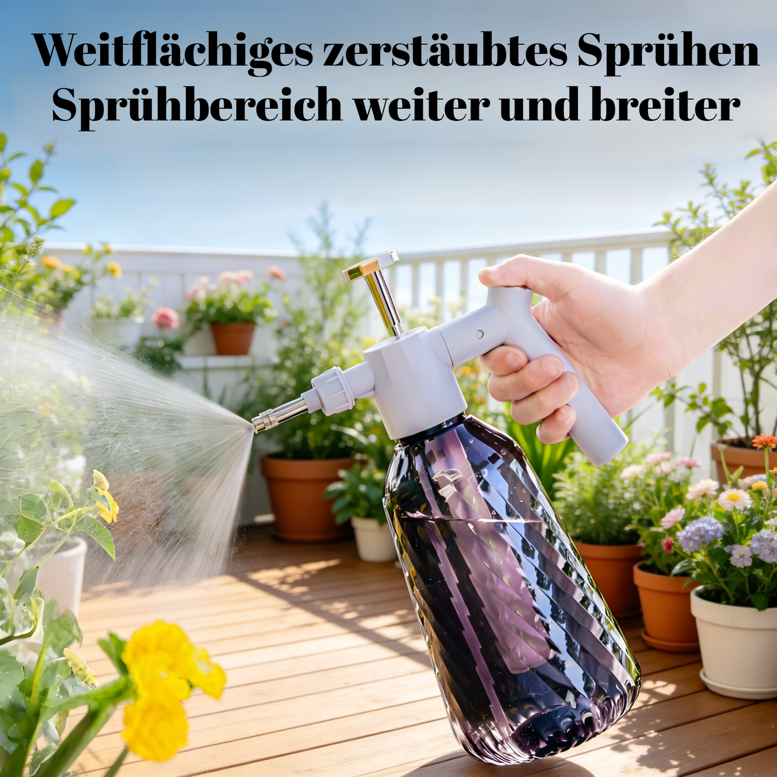 Multifunktionale Gießkanne für Haus und Garten