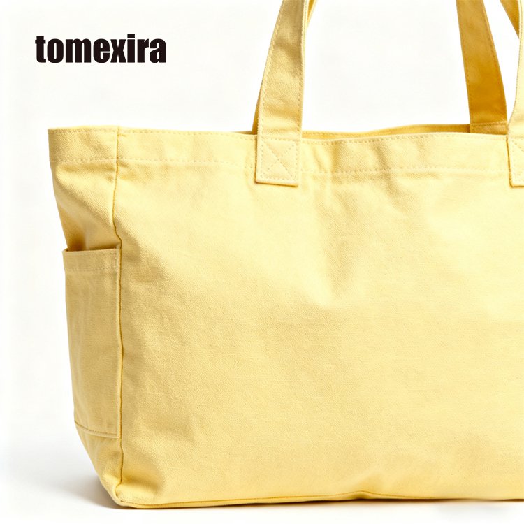 Světle žlutá korejská plátěná taška na dojíždění