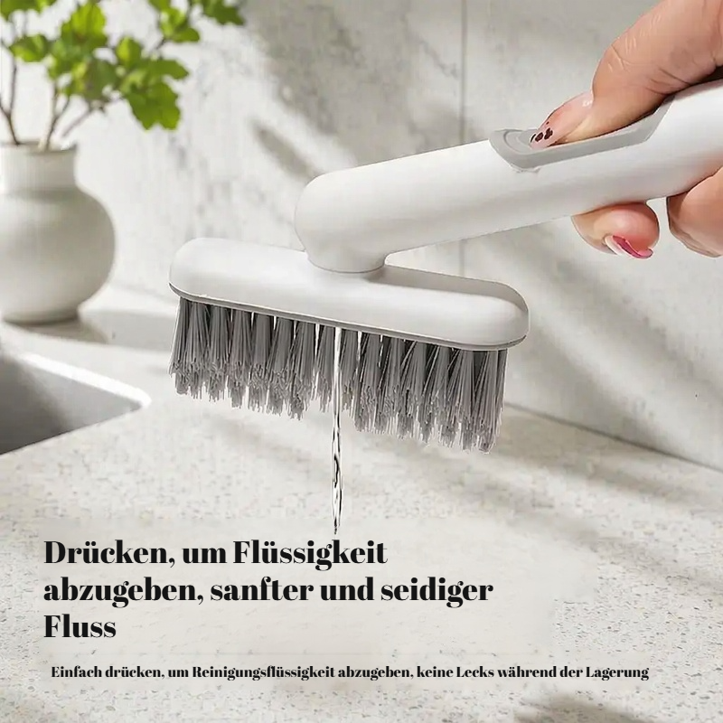 Rundum drehbare Fugenbürste mit Flüssigkeitszufuhr