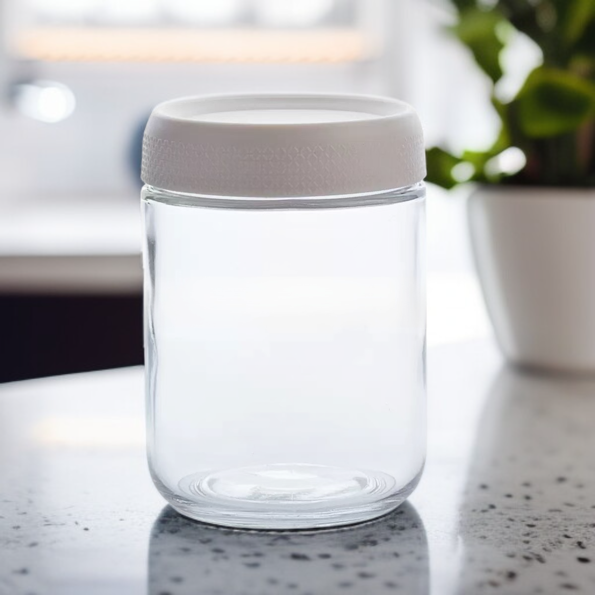 가정용 식품 보관을 위한 저울 내장 유리 밀봉 용기