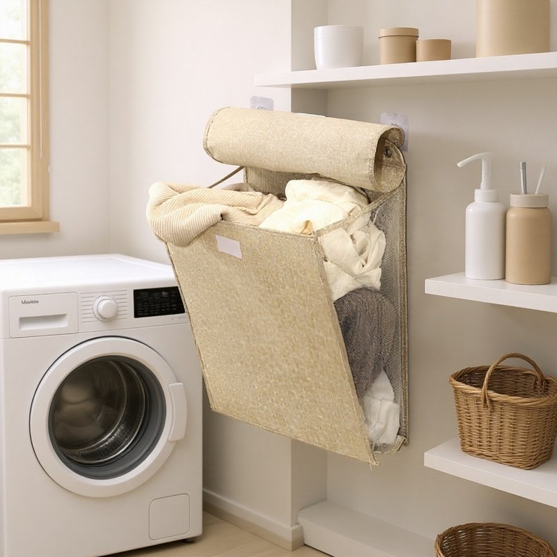 Haushaltskorb für schmutzige Kleidung mit großem Fassungsvermögen, Aufbewahrungskorb für Kleidung, S