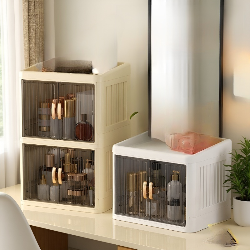  수납함 접이식 더블 도어 수납함