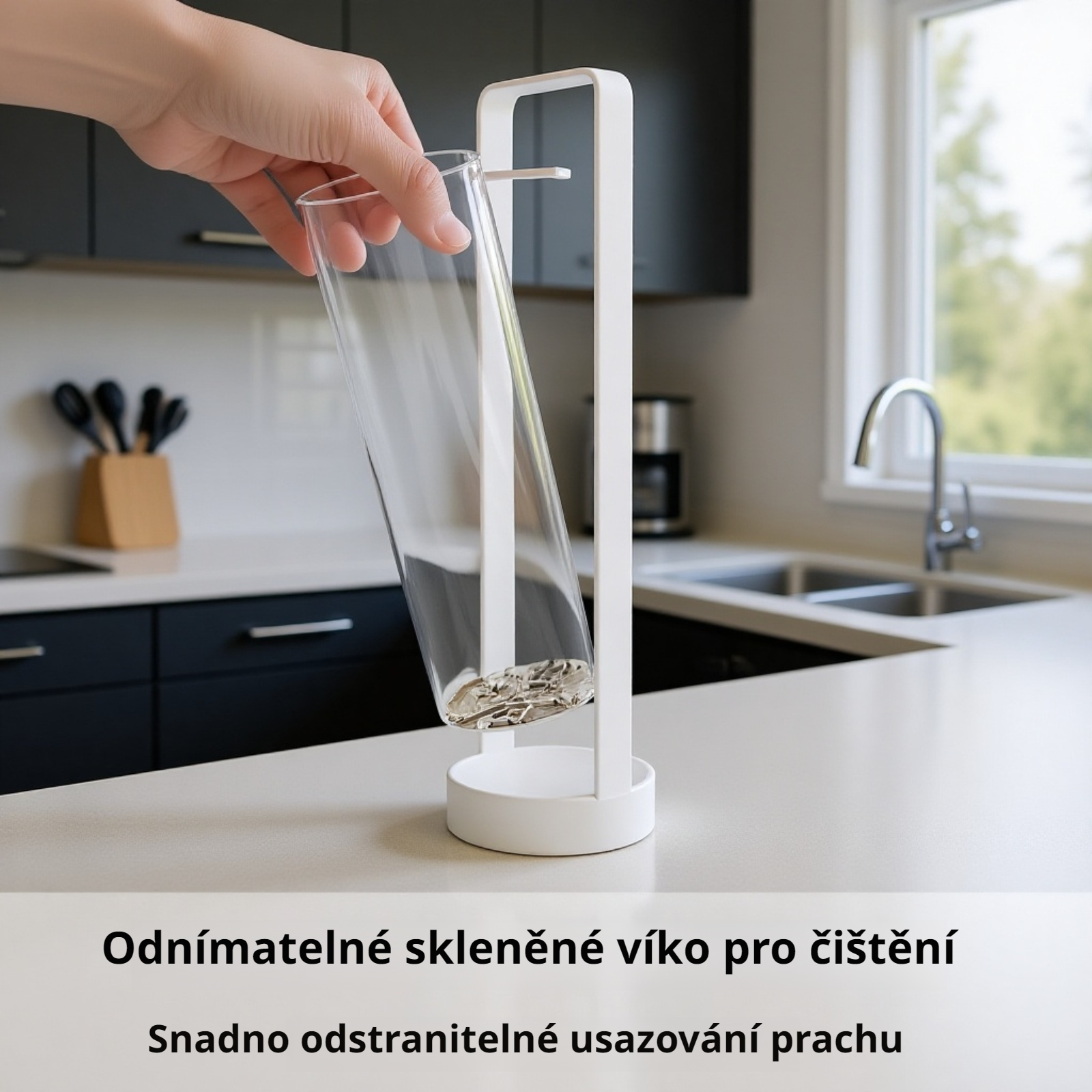 Jógový kadidlový stojan s odnímatelným skleněným kolektorem popela a vonnými tyčinkami