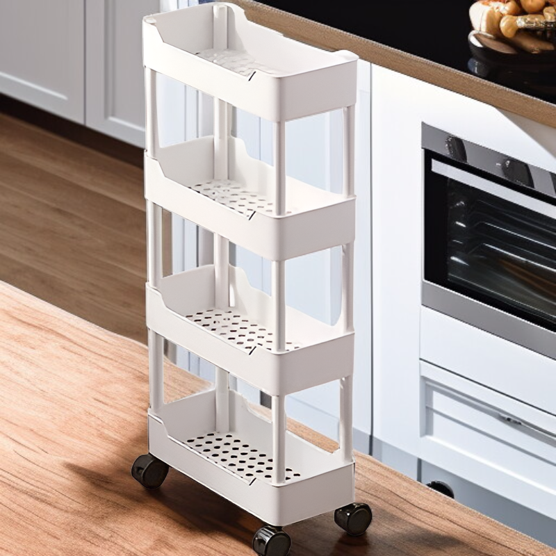 다기능 가정용 수납 트롤리 분리 세척 가능 욕실 주방 다층 선반