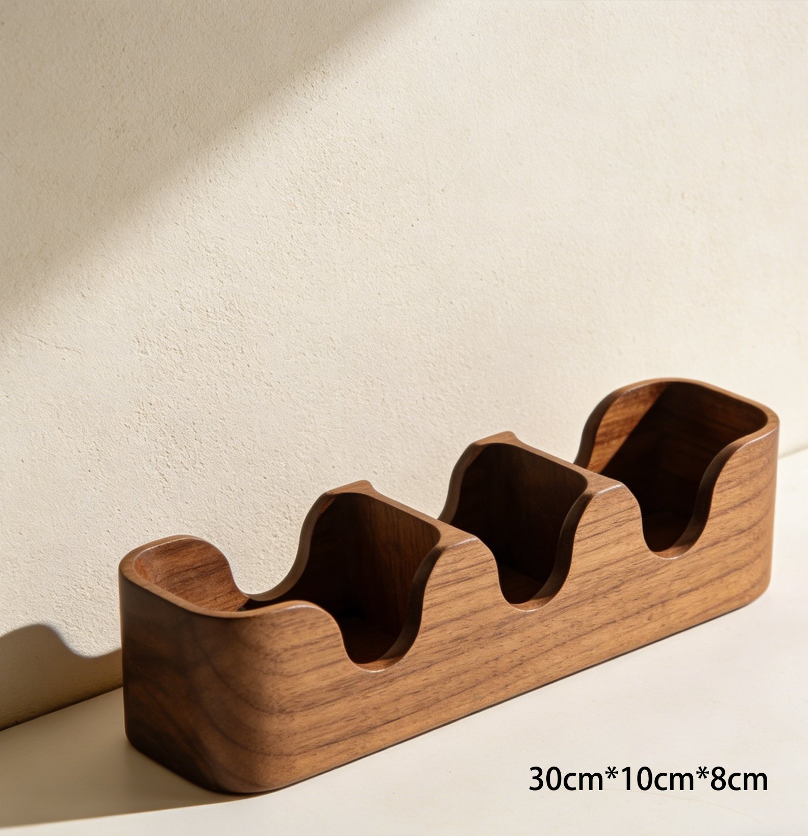 Modern Solid Wood Organizer Rack for Living Room