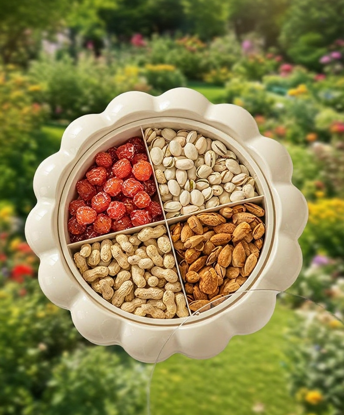 선물용으로 인기 있는 말린 과일 과자 쟁반