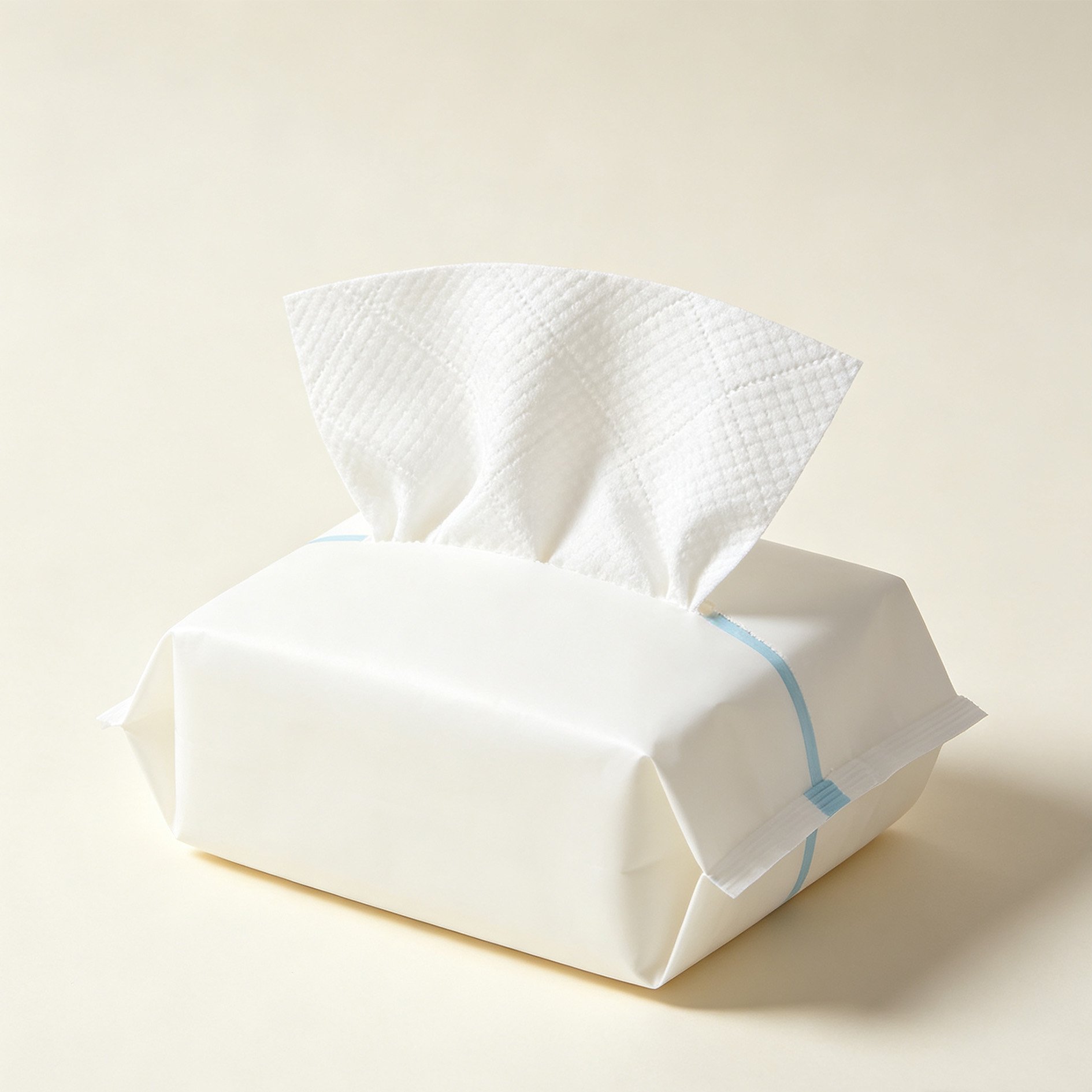 Gentle cotton wet wipes for sensitive skin