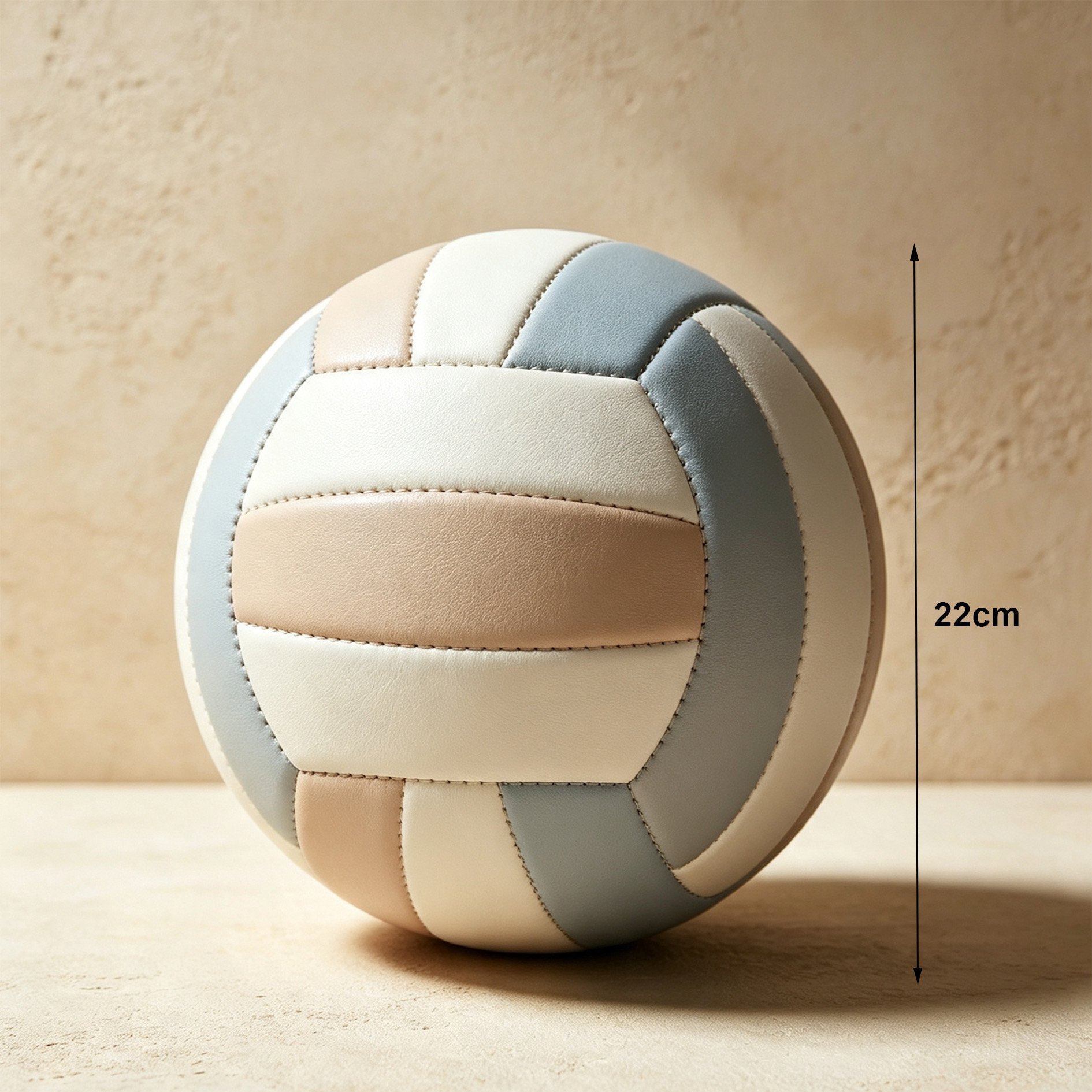 Morandi color-blocked volleyball close-up view