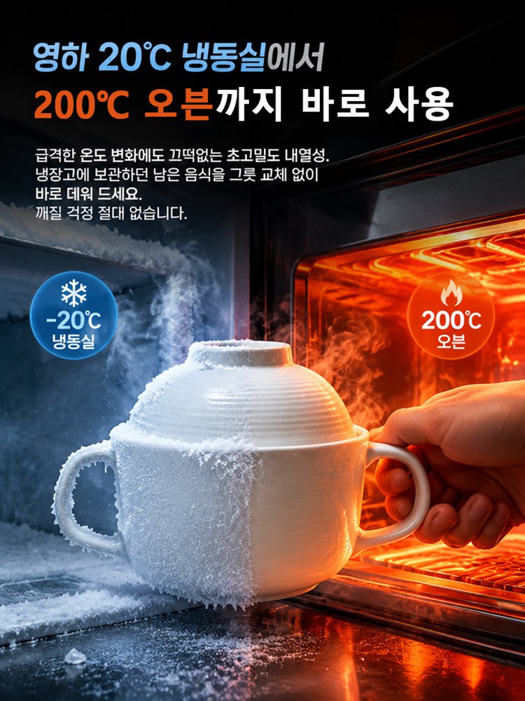 1200도 고온 소성 미세압력 도자기 찜컵 화이트