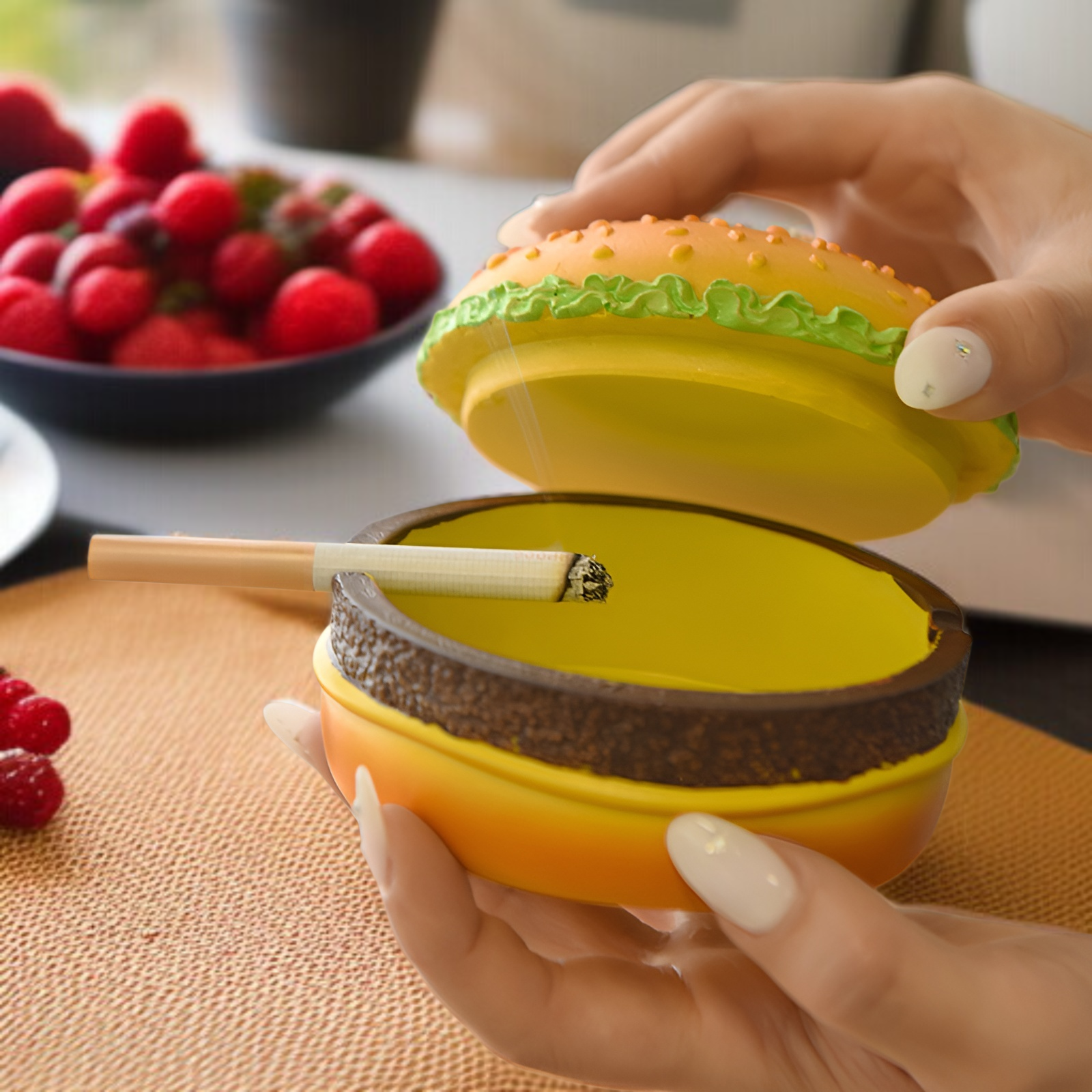 辦公室裝飾用漢堡造型煙灰缸