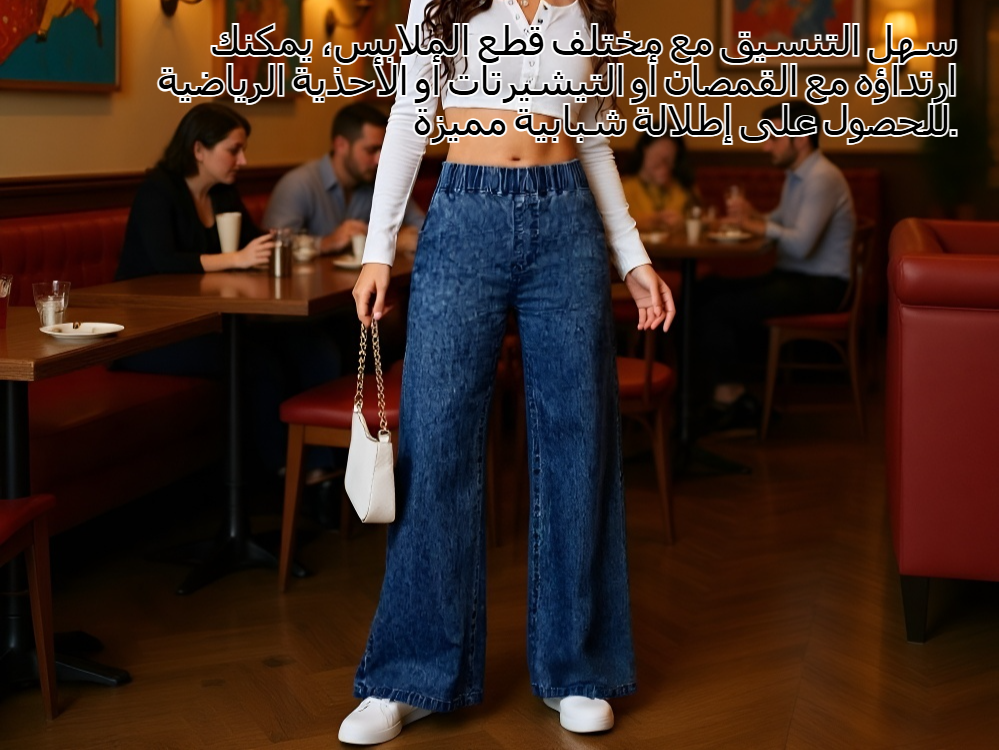 جينز فضفاض مع تفاصيل عصرية