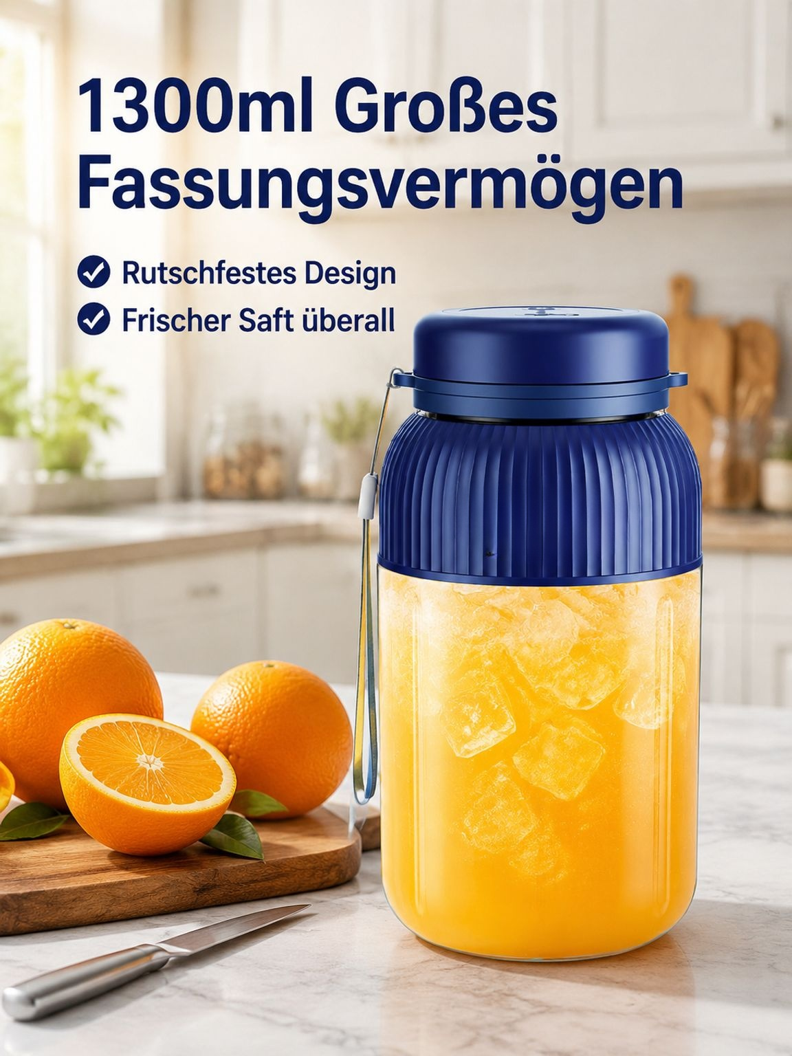 Tragbarer, wiederaufladbarer, kleiner Multifunktions-Fruchtentsafter mit kabellosem elektrischem Ent