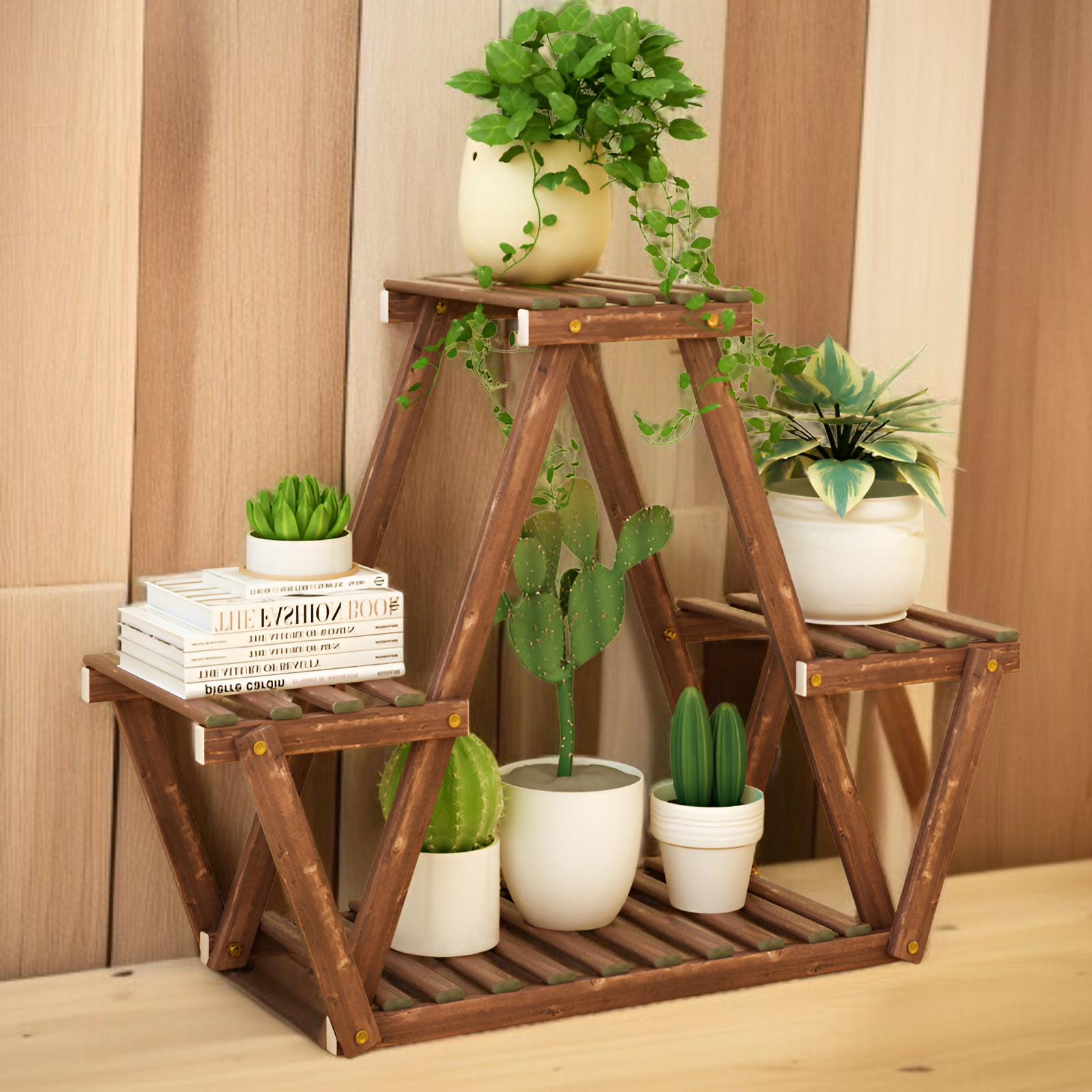 Mehrschichtiges bodenstehendes Blumenregal für den Innenbereich, Balkon, Wohnzimmer