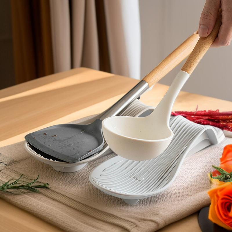 실리콘 조리도구 받침대 주방용 두꺼운 방열 실리콘 숟가락 받침