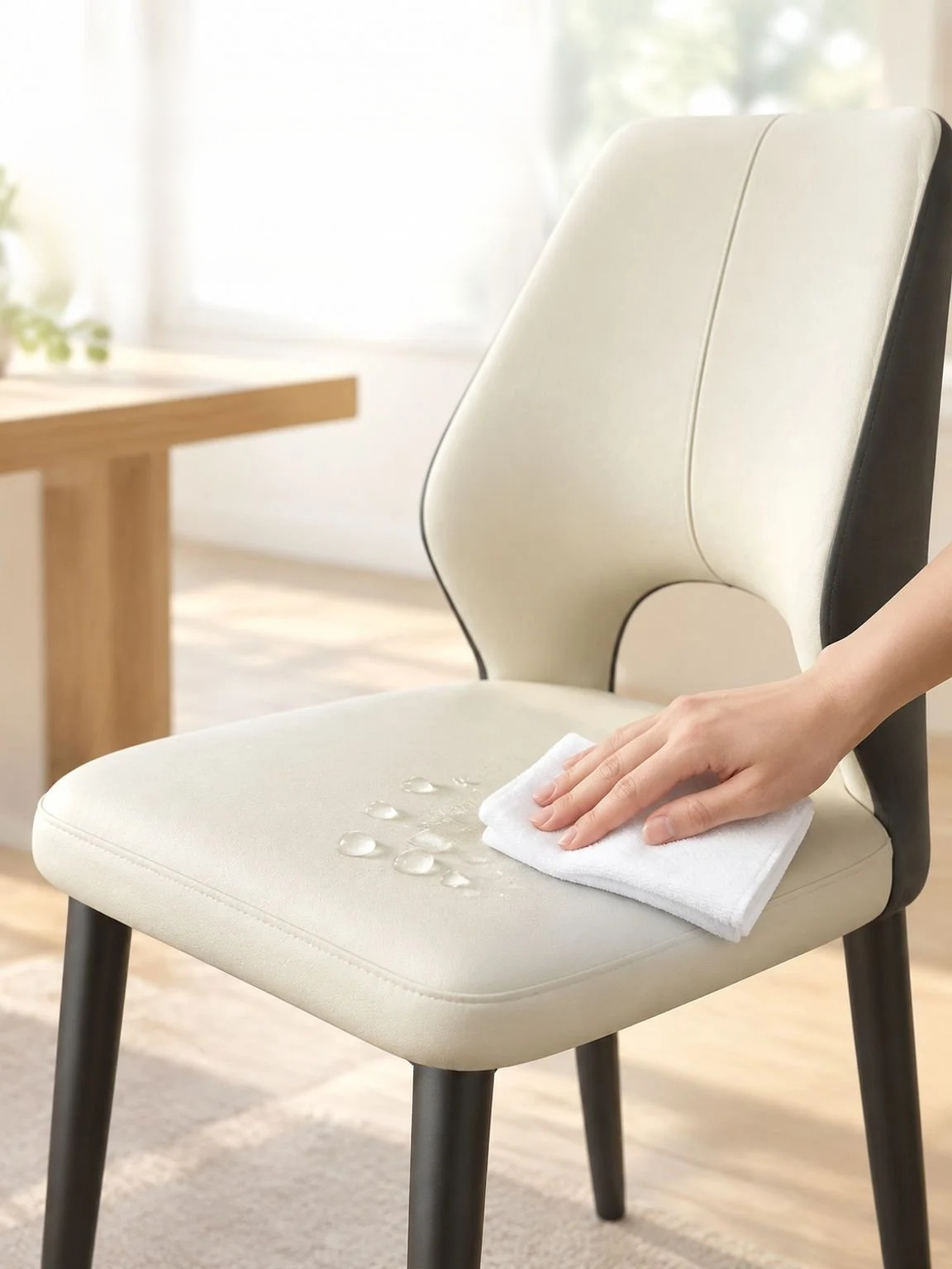 Modern Nordic dining chair styled for a refined home interior