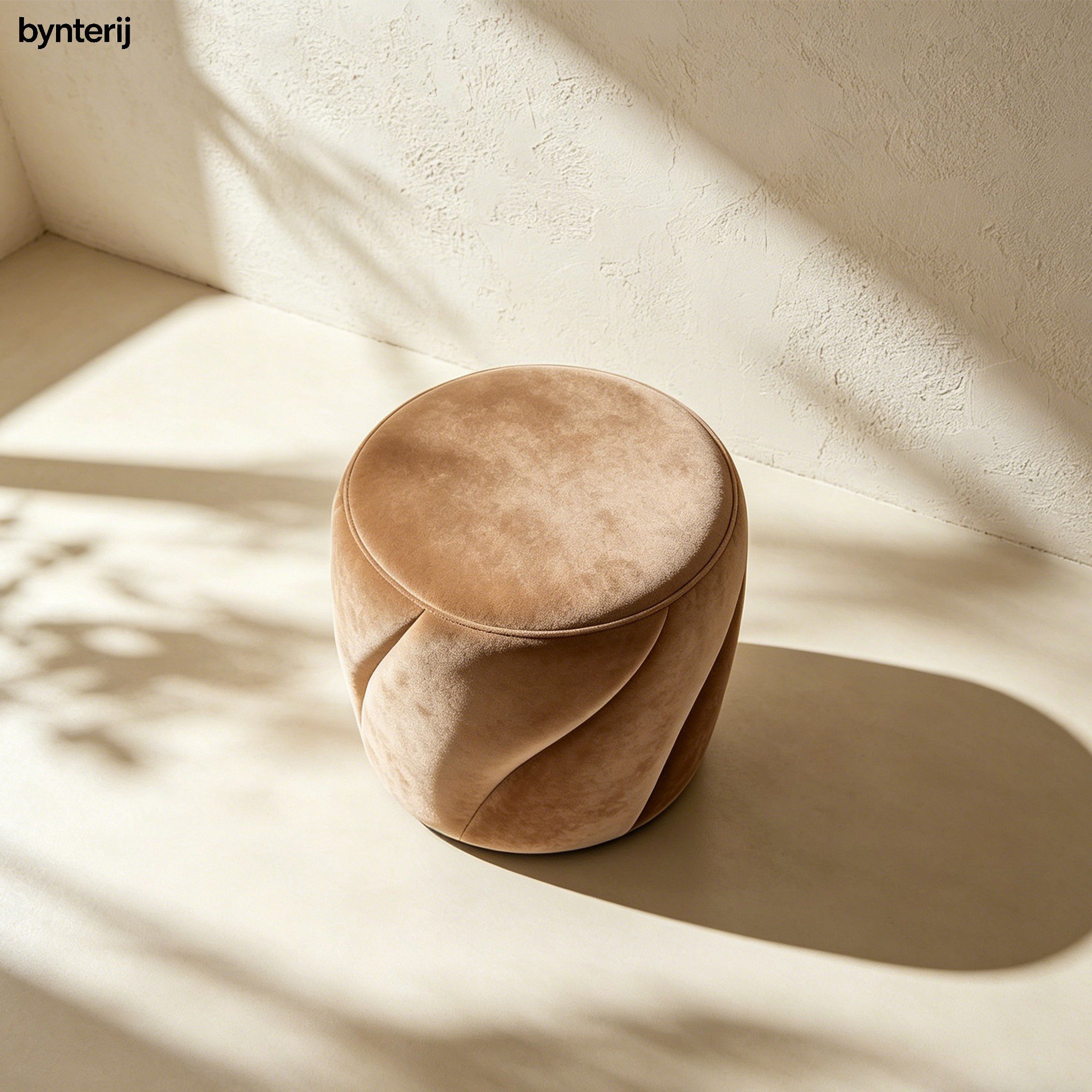 Modern shoe changing stool in entryway