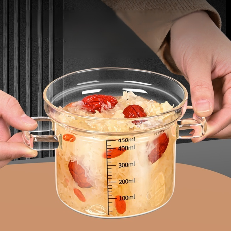 Small Heat-resistant Glass Pot for Home Use