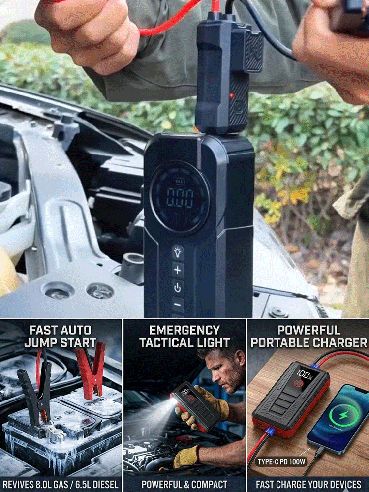 [Instant Engine Resurrection] Portable Car Emergency Starter