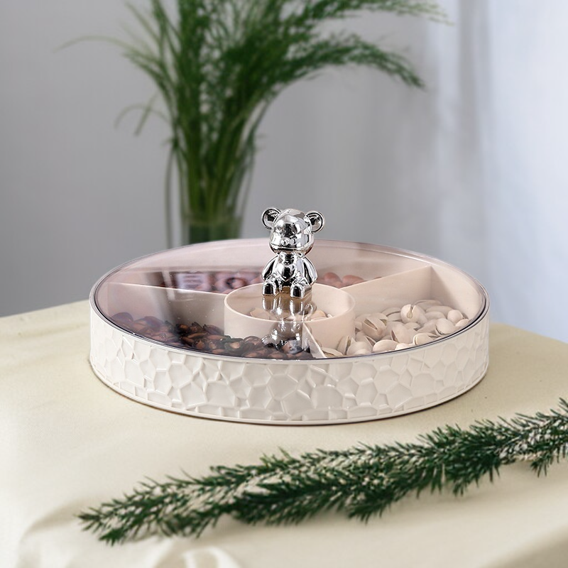 거실 간식 수납함 건과일 접시 커피 테이블 진열 과일 접시 수납함