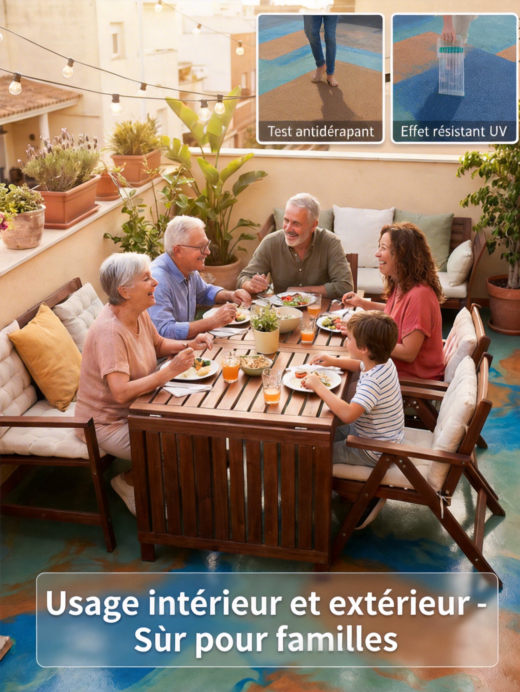 Peinture de sol époxy autonivelante à base d'huile JS, résistante à l'usure et antidérapante