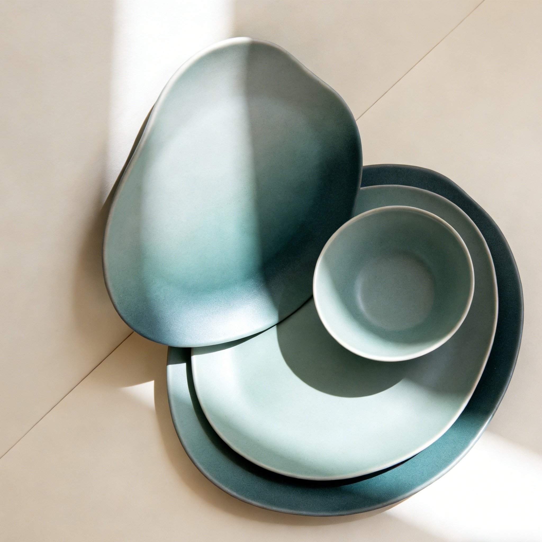 セラミックボウル＆プレート3点セット