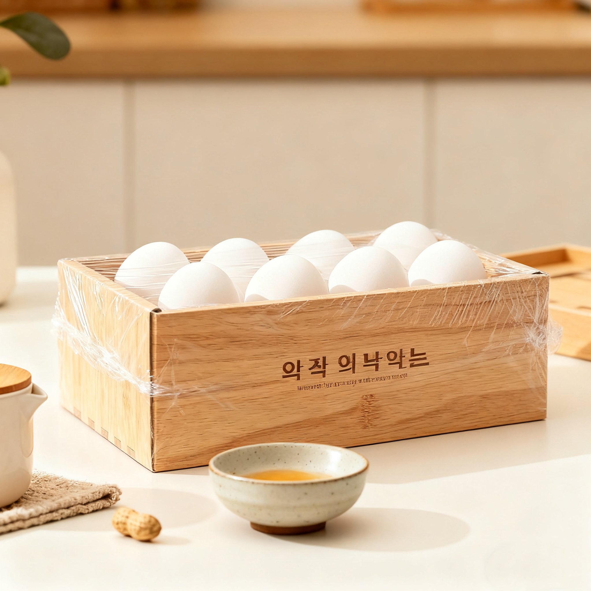 고소하게 흐르는 오리 소금달걀 제품 사진