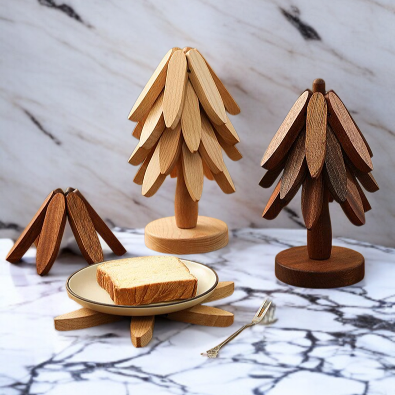 キッチンで使えるソリッドウッド断熱マット