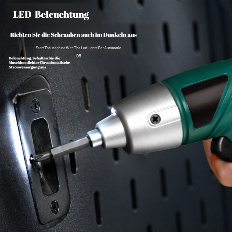 Kabelloser Handbohrschrauber Multifunktion Wiederaufladbar Haushalt