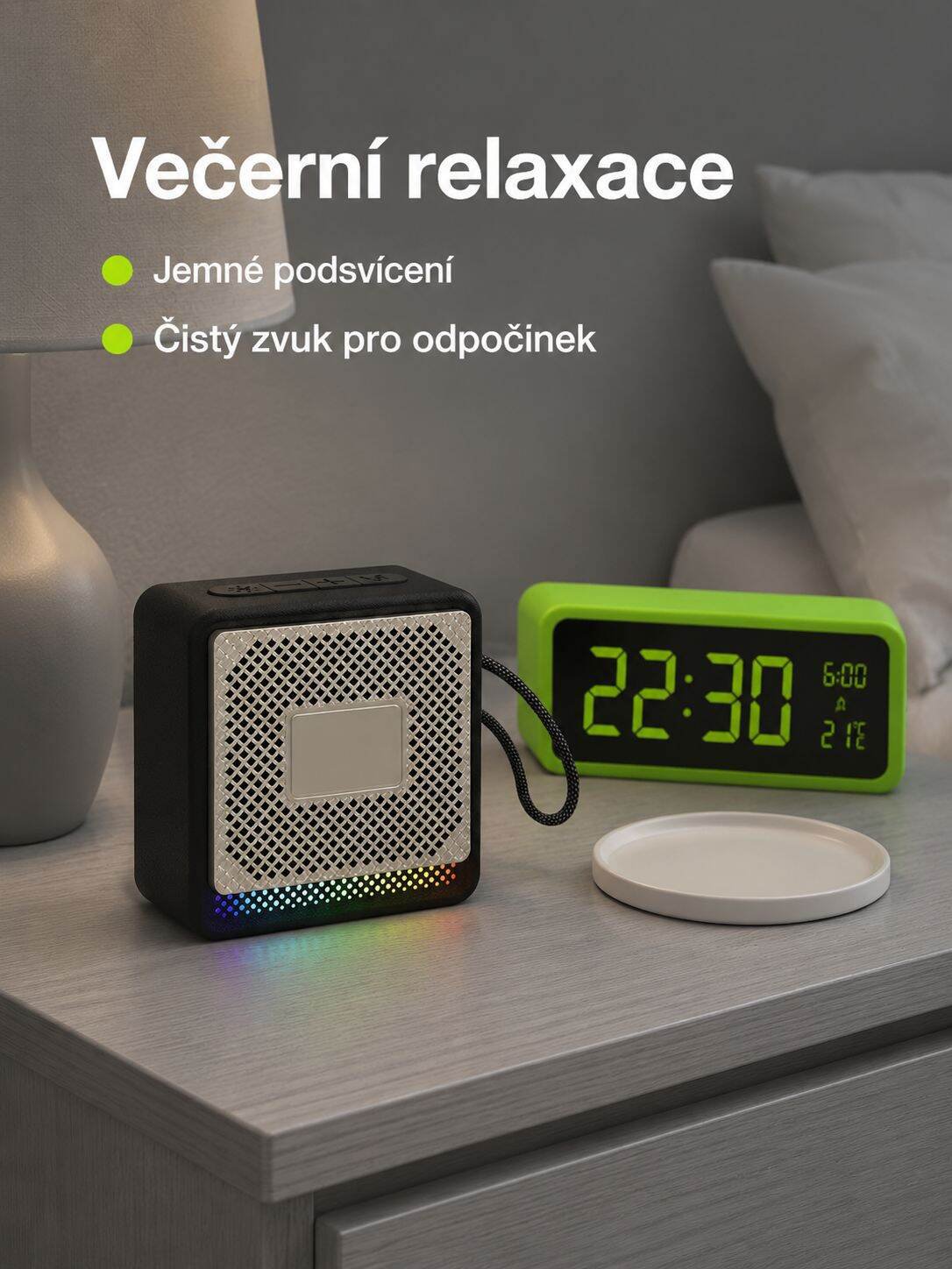 Kompaktní a lehký bezdrátový hudební reproduktor