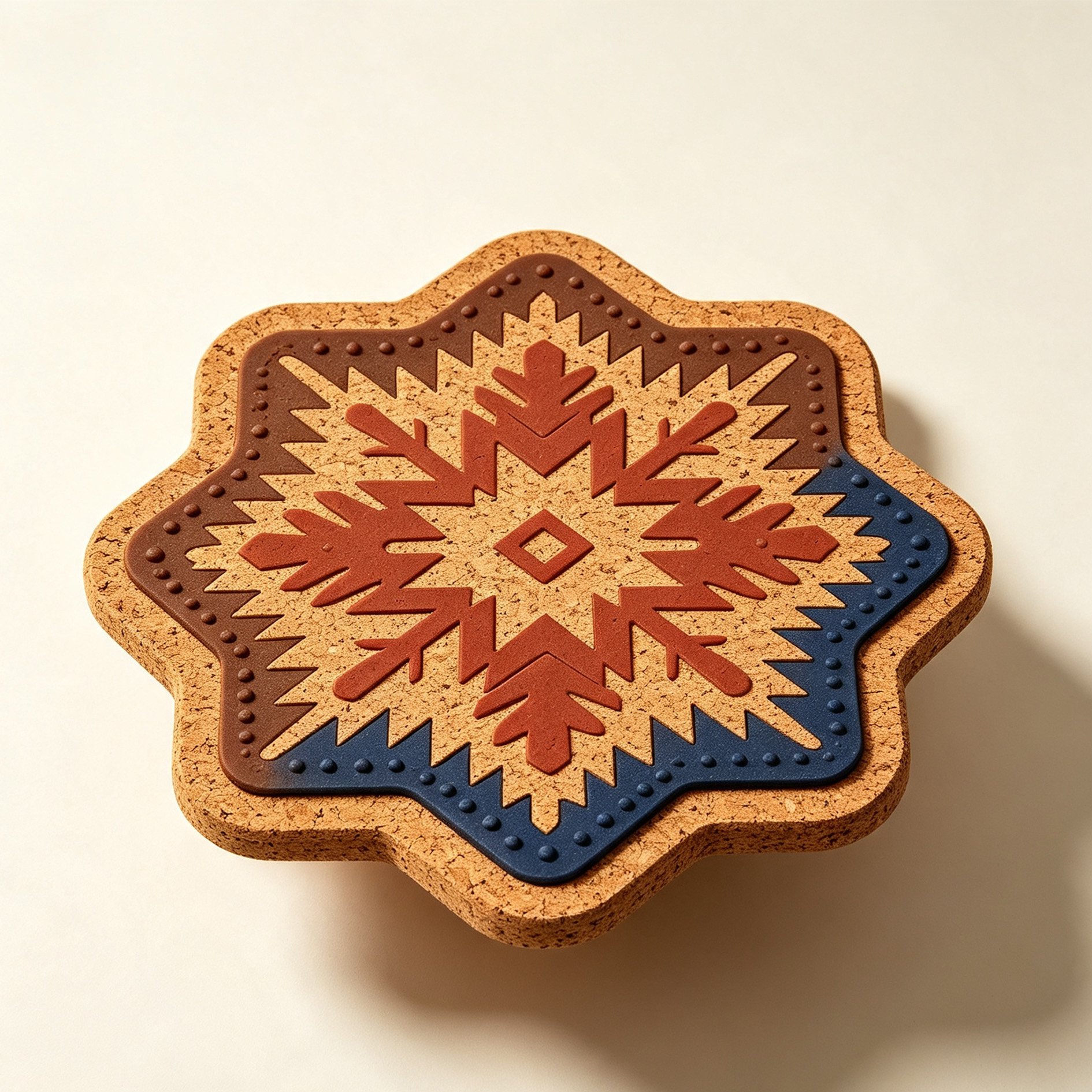 Ethnic Style Octagonal Cork Heat Insulation Pad