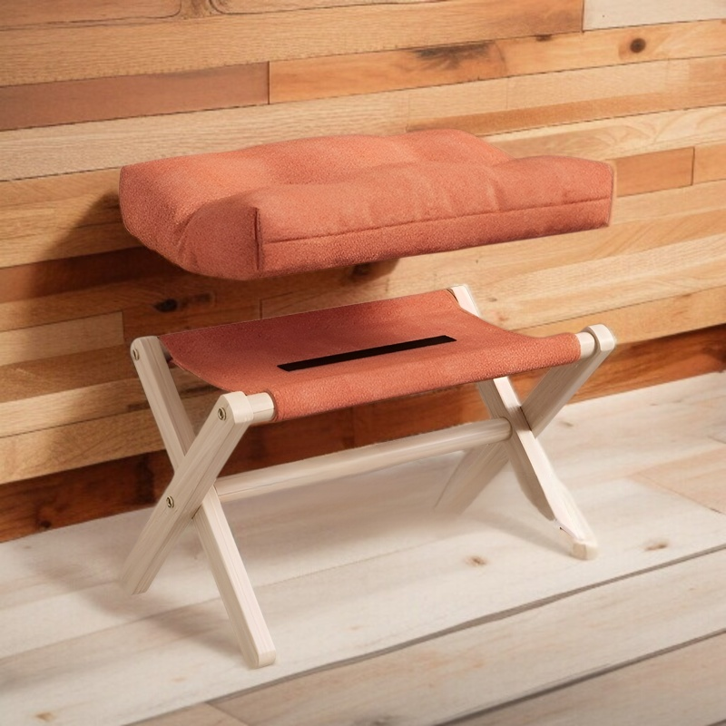 オットマン 折りたたみ 足置き台 デスク下 フットレスト スツール 木製 軽量 取り外し可能 しっかり ふわふわ 耐荷重 おしゃれ 脚置き 腰掛け イス 北欧 靴交換 玄関 オフィス