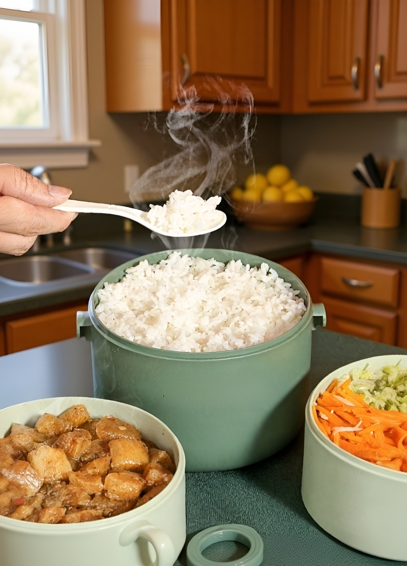 漏れ防止設計のステンレスランチボックス