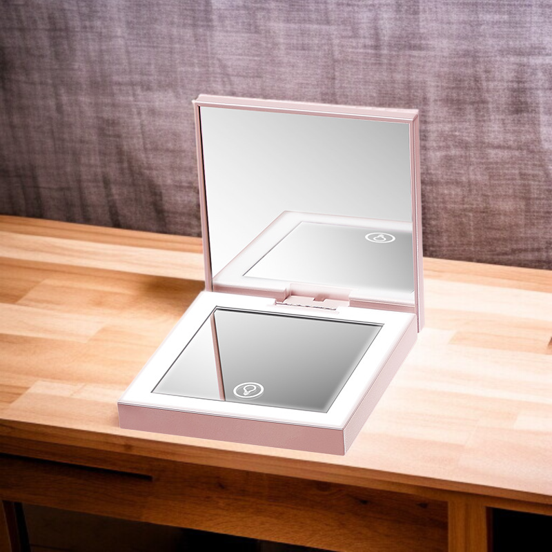 데스크탑 접을 수 있는 휴대용 LED 화장경
