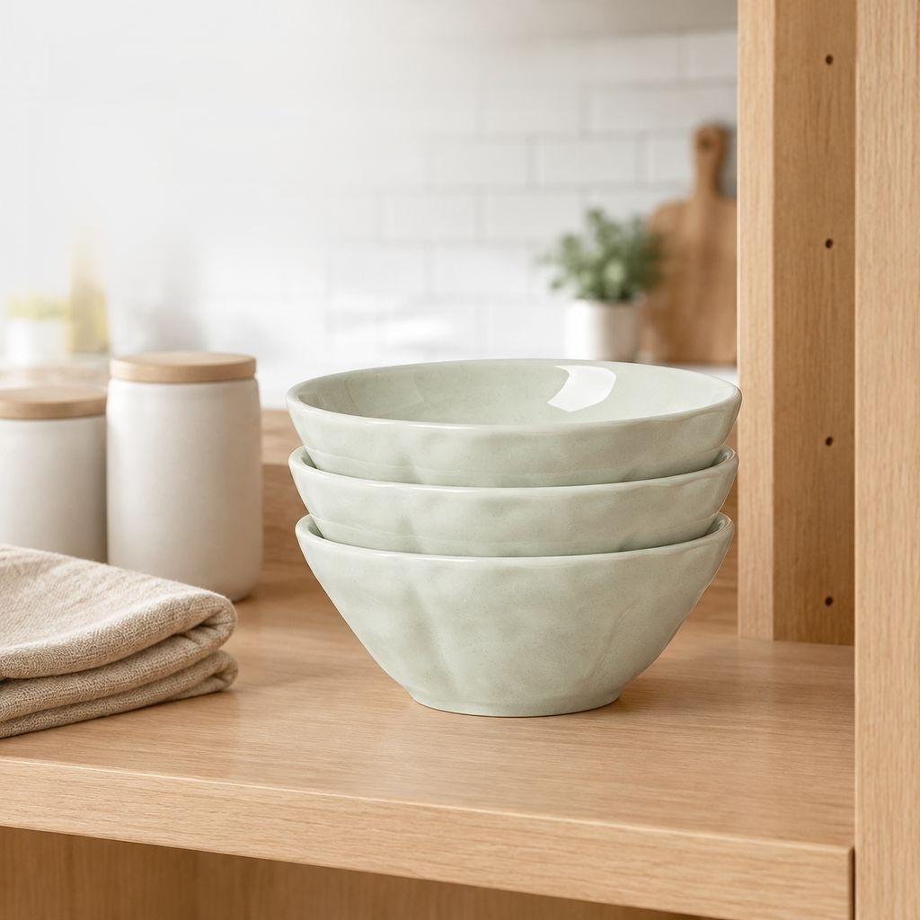Ceramic Ramen Bowl Soup Bowl Conical Noodle Bowl with Underglaze Decoration