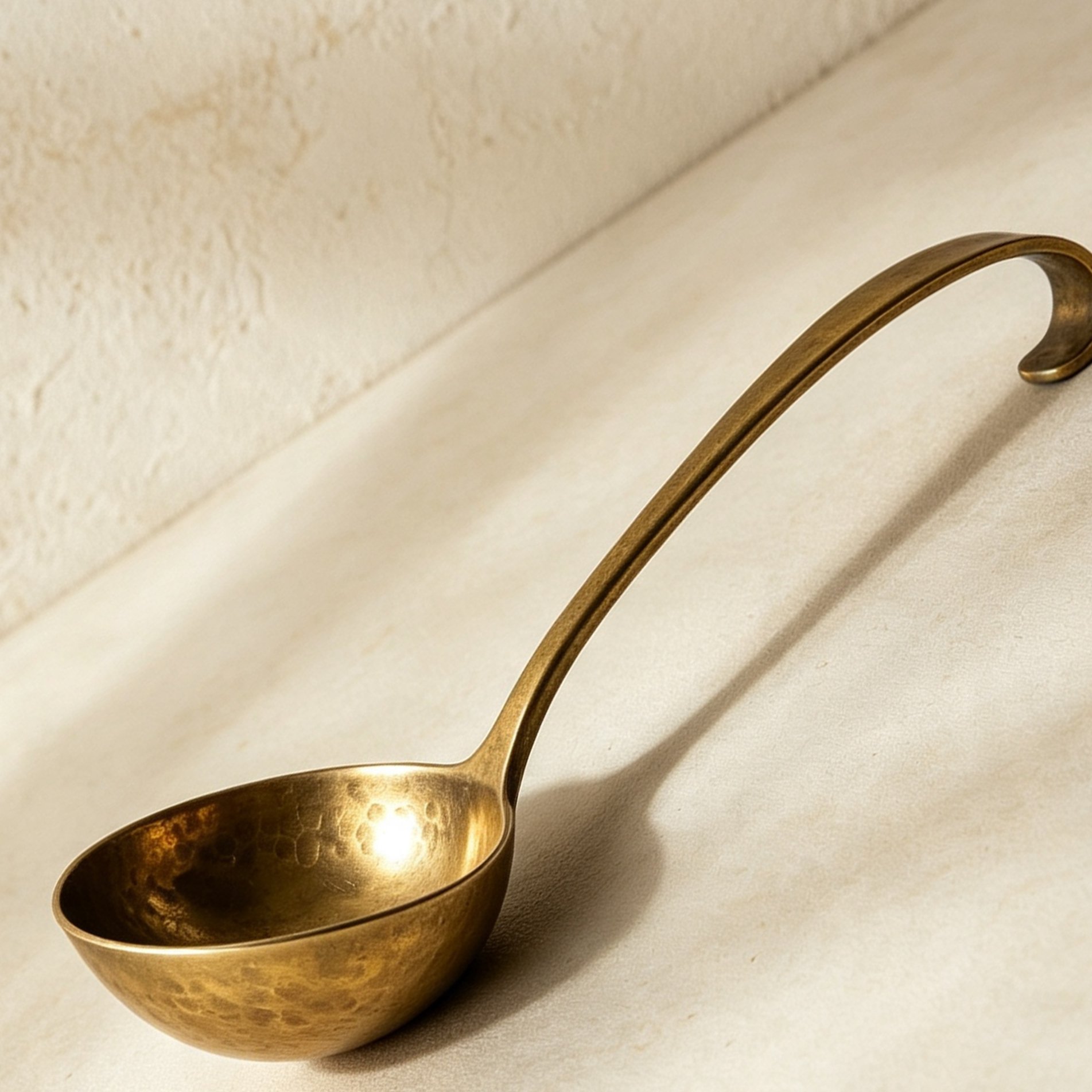 Brass soup spoons (6 pieces)