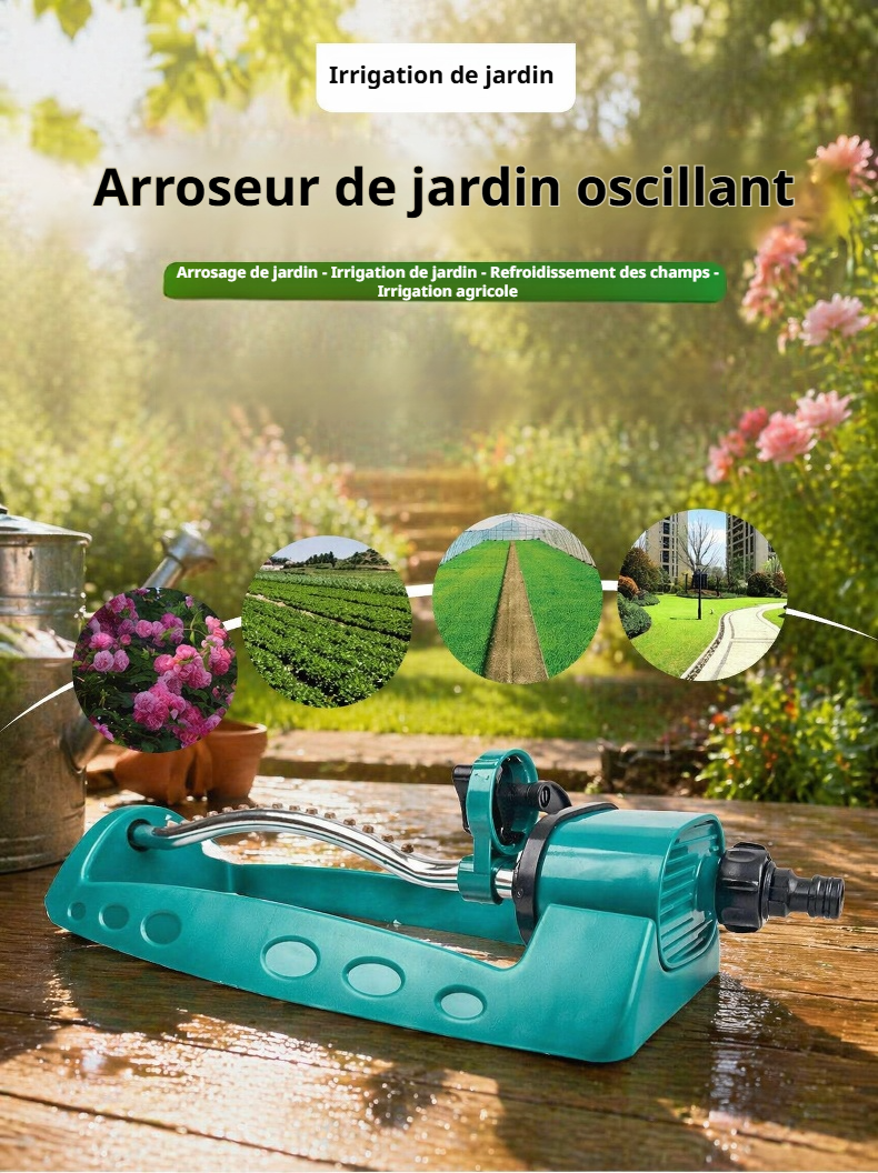 Arroseur oscillant automatique 180° pour jardin