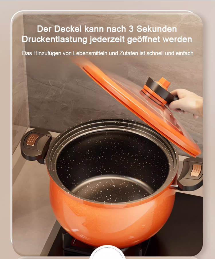 Energiesparender Schnellkochtopf in modernem Design