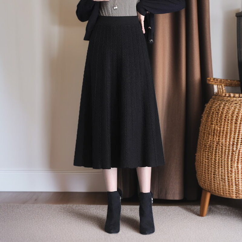 ニットミディスカート