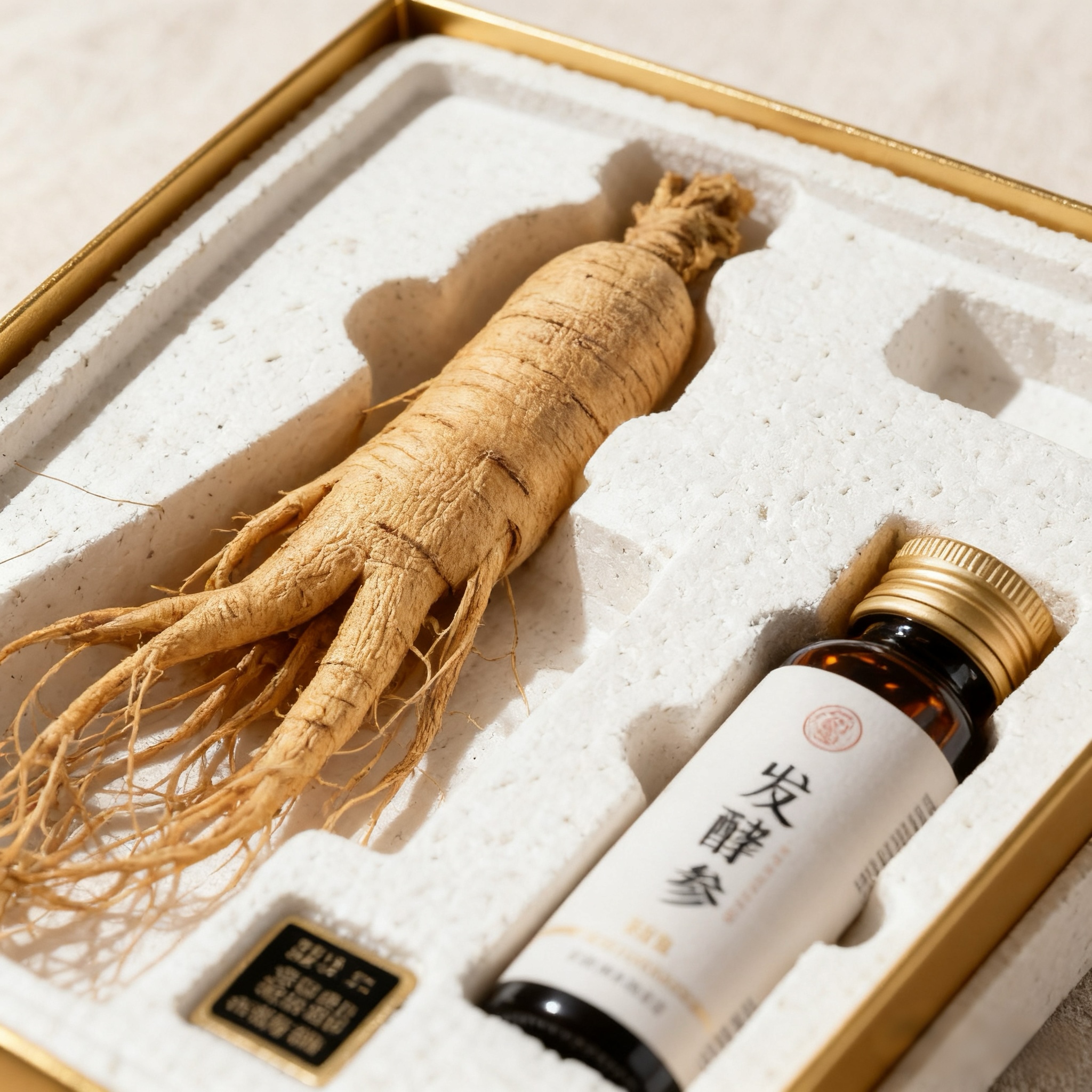  한국어: 임산 건조 인삼주 재료 전체 인삼 선물 세트