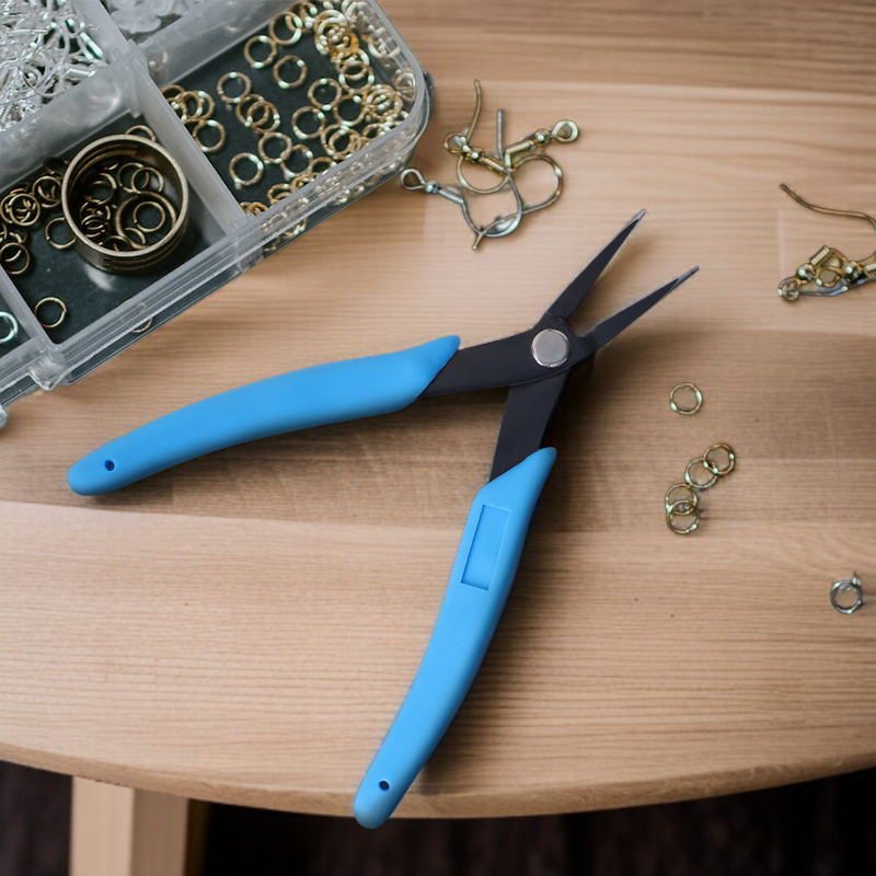 歯なし 細目ペンチ ワイヤーラップ延長プライヤー 精密素材ハンドビーズツール インチファインピンチジュエリープライヤー