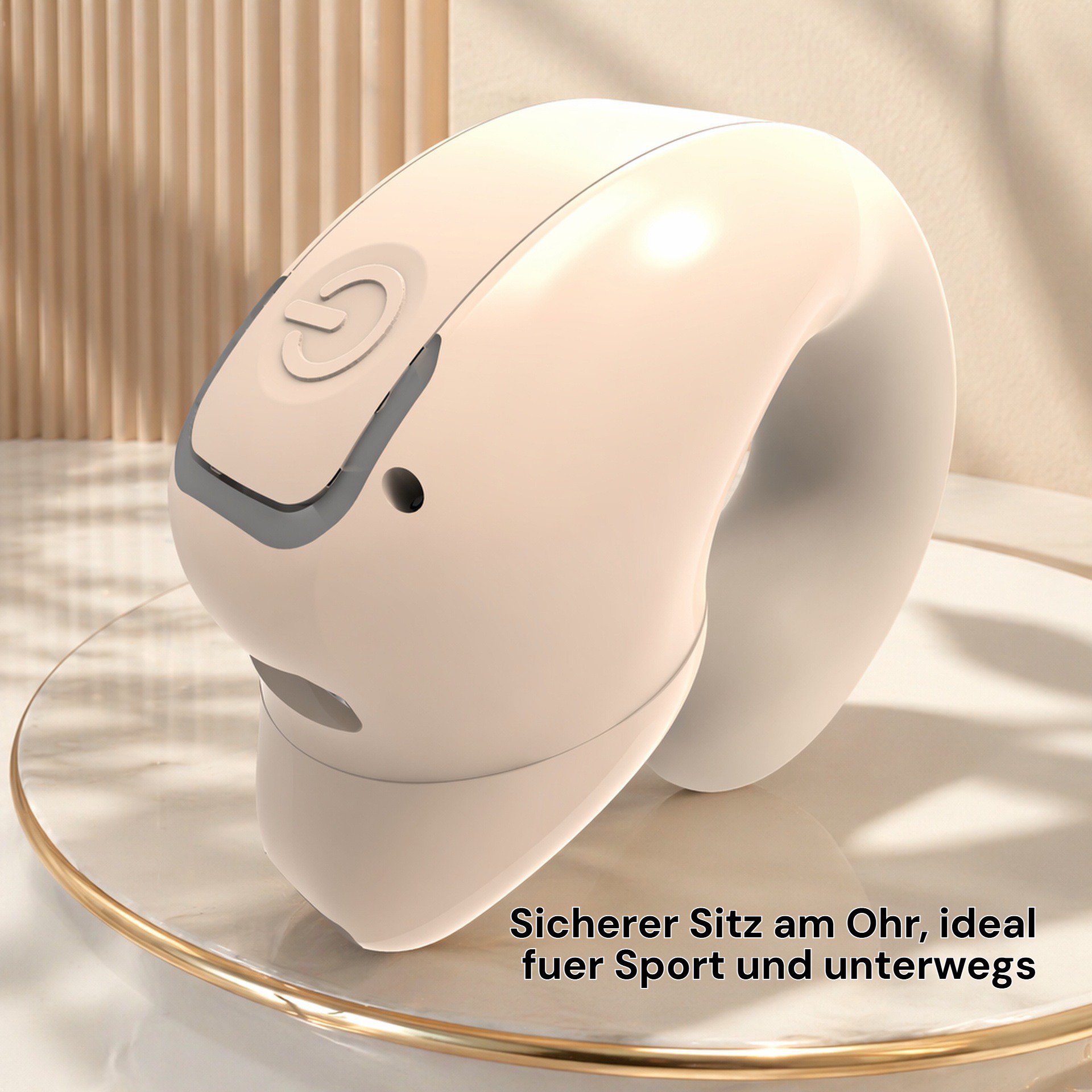 Bluetooth-Ohrhörer, nicht im Ohr, Clip-On, einseitig, extra lange Akkulaufzeit