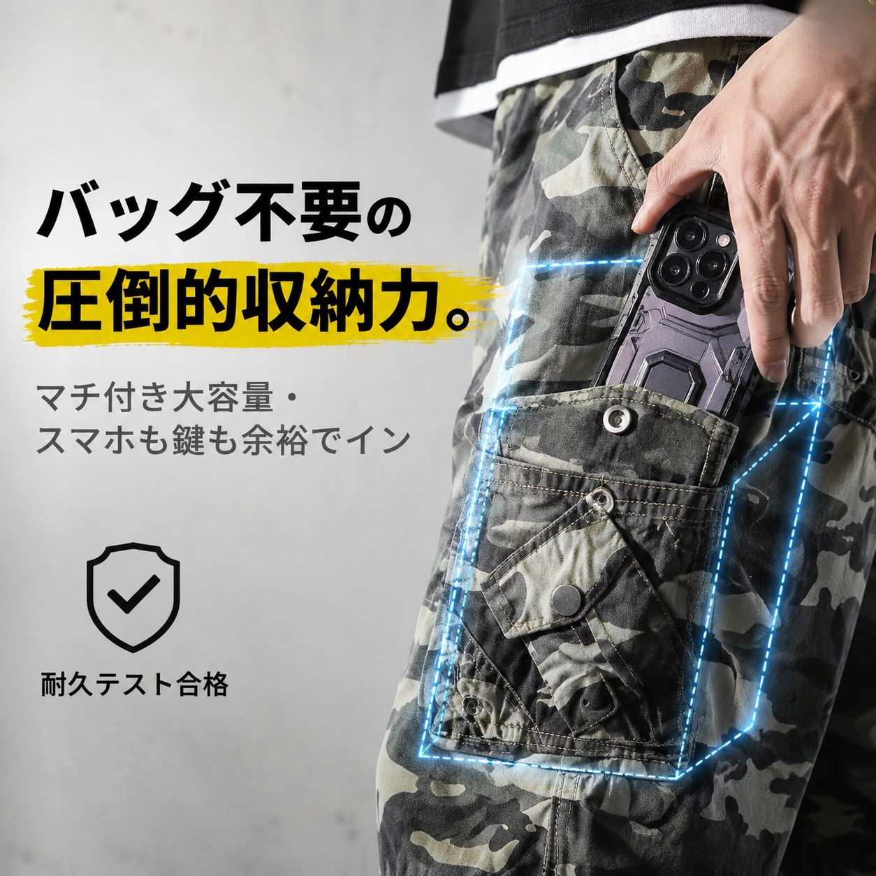 メンズカジュアルスポーツ迷彩ショートパンツ