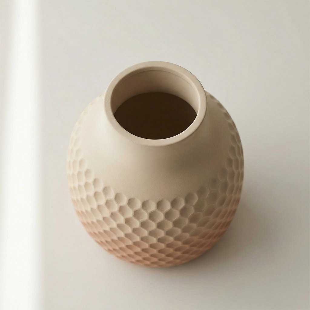 แจกันซีเมนต์ดีไซน์ญี่ปุ่นสำหรับตกแต่งห้องนั่งเล่น