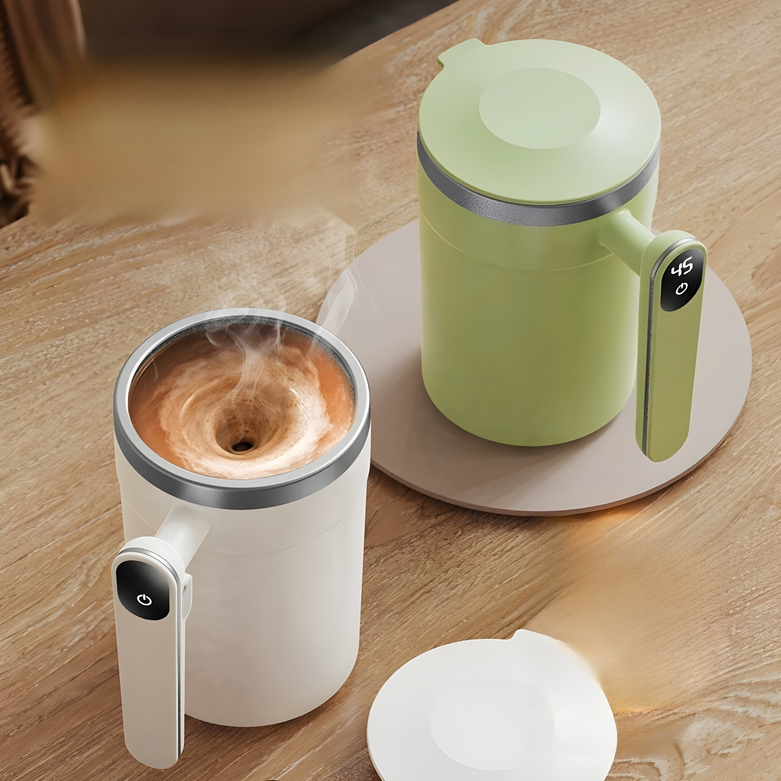 電気ケトル ポータブル マグカップ 一人暮らし 電気ポット トラベルケトル 煮込みポット 電動コーヒーミキサー 自動ミキサー ミルクコーヒー 自動コーヒーカップ コーヒーカップ 電気ケトル 小型