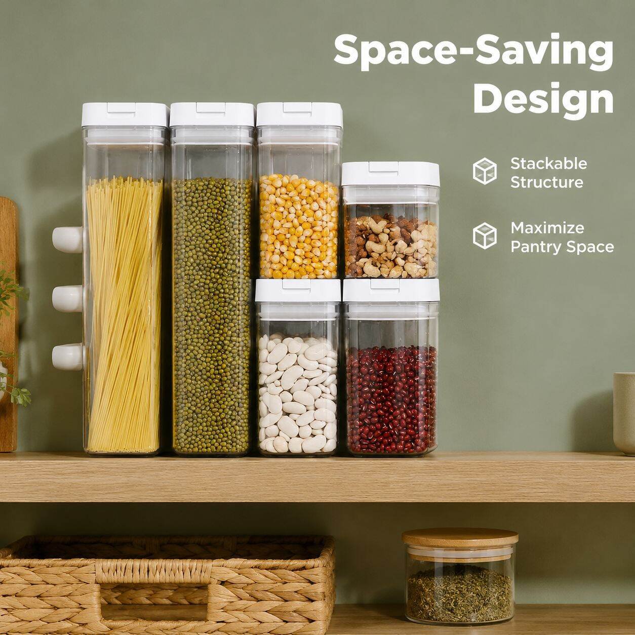 Large Capacity Sealed Grain Tank Whole Grain Moisture-Proof Fresh-Keeping Jar