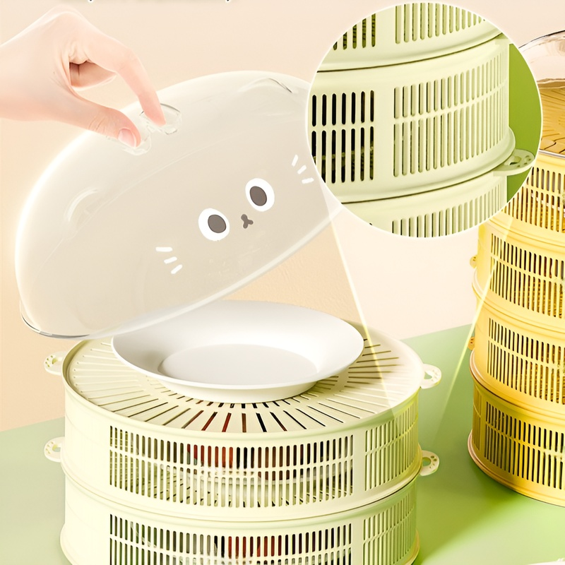 ฝาครอบผักอเนกประสงค์แบบวางซ้อนได้สำหรับแมว